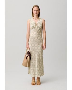 Claudie Pierlot Robe Satinée Motif - Neutre