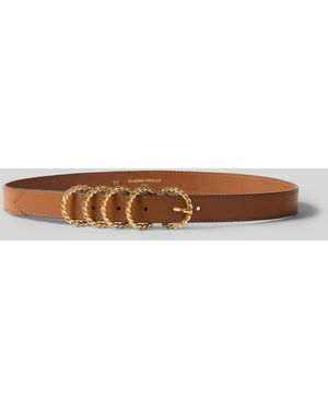 Claudie Pierlot Leather Belt With Buckle - Grey