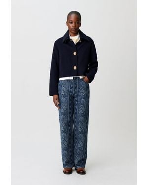 Claudie Pierlot Boxy Corduroy Jacket - Blue