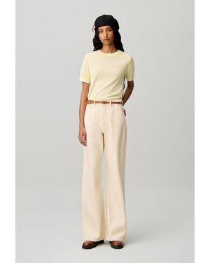 Claudie Pierlot High-Waisted Flared Denim Jeans - Natural