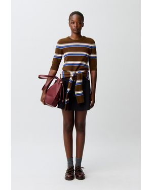 Claudie Pierlot Striped Round Neck Jumper - Red