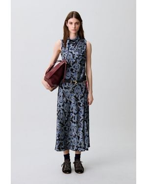Claudie Pierlot Flowy Printed Satin Dress - White