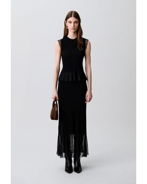 Claudie Pierlot High Neck Knit Top - Black
