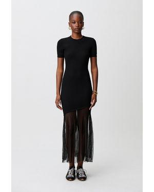 Claudie Pierlot Long Flared Knitted Dress - Black