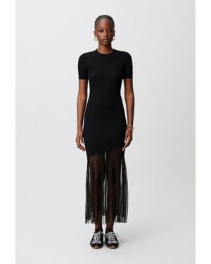 Claudie Pierlot Long Flared Knitted Dress - Black