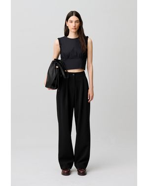 Claudie Pierlot Ruffled Crop Top - White