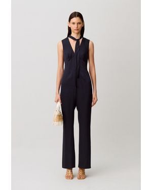 Claudie Pierlot Satin Jumpsuit - Blue