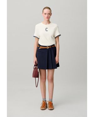 Claudie Pierlot Draped Short Sleeve T-Shirt - White