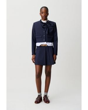 Claudie Pierlot Wool Blend Box Jacket - Blue