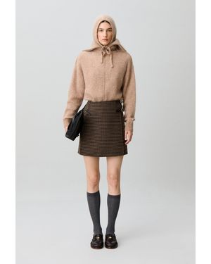 Claudie Pierlot Jupe Portefeuille Carreaux - Multicolore