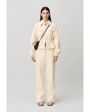Claudie Pierlot Cotton Shirt Collar Jacket - Natural