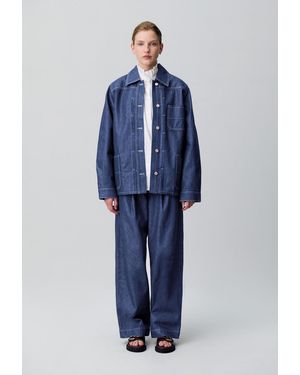 Claudie Pierlot Straight Denim Jacket - Blue