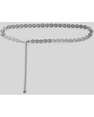 Claudie Pierlot Cp Medallion Chain Belt - Grey