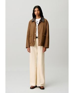 Claudie Pierlot Short Waxed Parka - Natural
