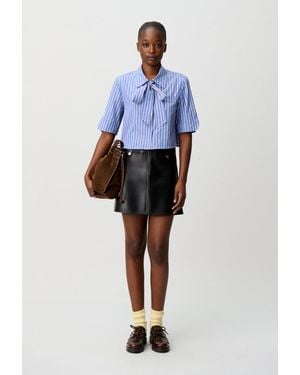 Claudie Pierlot Chemise Rayée Lavallière - Bleu