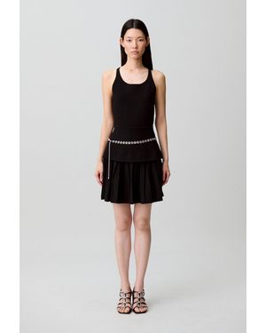 Claudie Pierlot Knit Dress With Criss-Cross Straps - Black