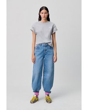 Claudie Pierlot Cotton Oversized T-Shirt - Blue