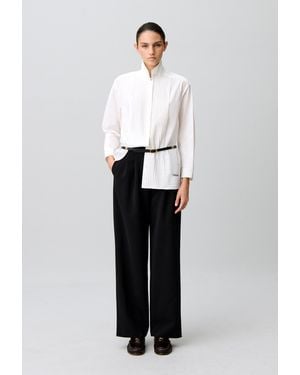 Claudie Pierlot Tailored Straight Wide Trousers - White