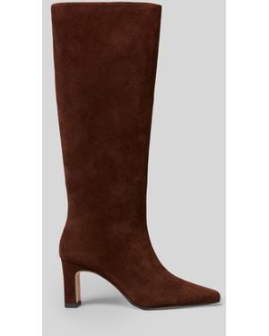 Claudie Pierlot Absatzstiefel Aus Wildleder - Braun