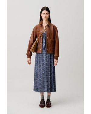 Claudie Pierlot Flowy Printed Dress - Blue