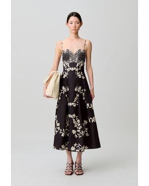 Claudie Pierlot Floral Embroidered Strappy Dress - White