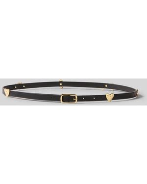 Claudie Pierlot Smooth Leather Charm Belt - Grey
