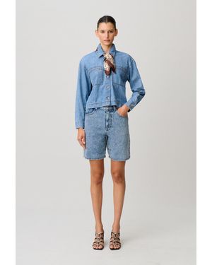 Claudie Pierlot Oversized Denim Shirt - Blue