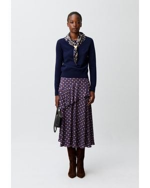 Claudie Pierlot Heart Jewel Knit Jumper - Blue