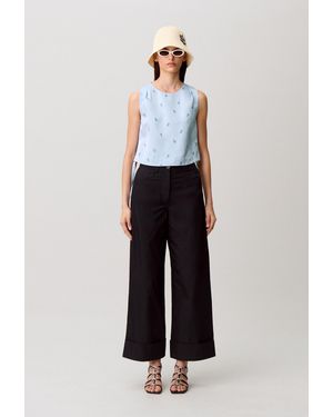 Claudie Pierlot Embroidered Satin Top - White