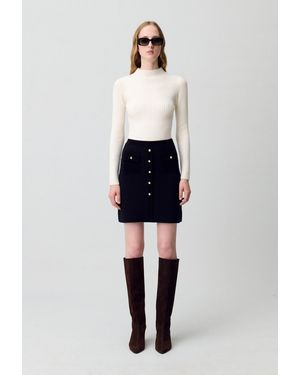 Claudie Pierlot Short Knitted Skirt - White