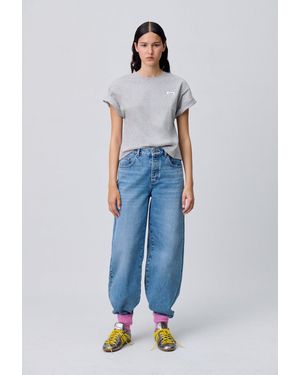 Claudie Pierlot Weites Baumwoll-T-Shirt - Blau