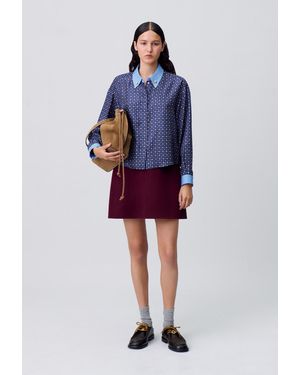 Claudie Pierlot Bedrucktes Seidenhemd - Rot