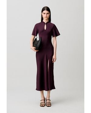 Claudie Pierlot Flowy Victorian Collar Dress - Blue