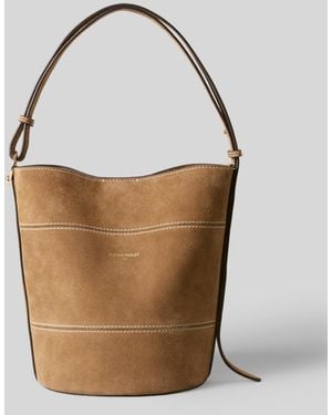 Claudie Pierlot Solveig Suede Bucket Bag - White