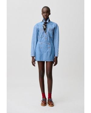 Claudie Pierlot Jupe Short Denim - Bleu