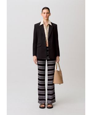 Claudie Pierlot Striped Knit Trousers - Blue