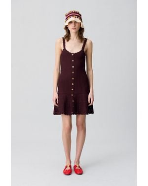 Claudie Pierlot Kurzes Häkelkleid - Rot