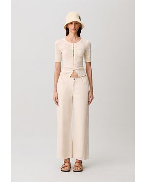Claudie Pierlot Floral Knit Cardigan - Natural