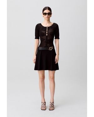 Claudie Pierlot Floral Knit Dress - Black
