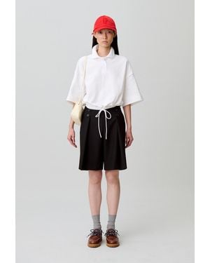 Claudie Pierlot Cotton Polo Neck T-Shirt - White