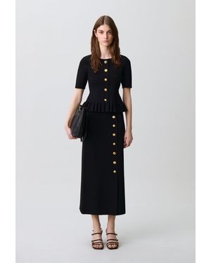 Claudie Pierlot Round Neck Knitted Top - Black
