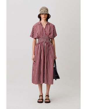 Claudie Pierlot Striped Wrap Dress - Red