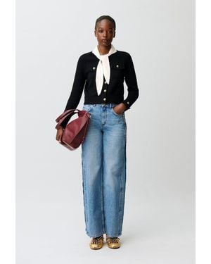 Claudie Pierlot Chunky Knit Cardigan - Blue