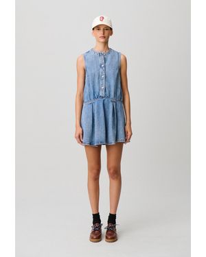 Claudie Pierlot Washed Flared Denim Dress - White