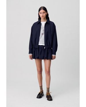 Claudie Pierlot Short Wool Bubble Skirt - Blue
