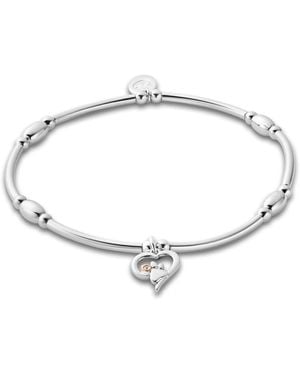 Clogau Paw Prints Sterling Heart Affinity Bracelet With Topaz - Metallic
