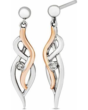 Clogau Nature's Wonder Sterling Waterfall Drop Earrings With Topaz - Metallic