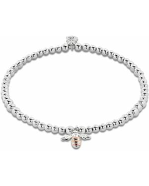 Clogau Nature's Wonder Sterling Honey Bee Affinity Bracelet - Metallic
