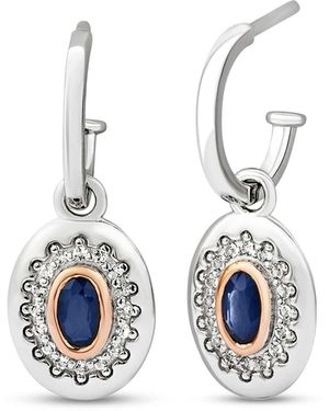 Clogau Royal Sterling Diana Earrings With Sapphires & Topaz - Blue