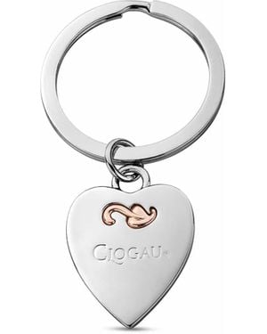 Clogau Insignia Heart Keyring - White
